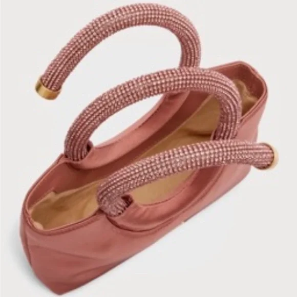 NWOTF Cult Gaia PINK NIKA CRYSTAL SPIRAL HANDBAG - Picture 2 of 15